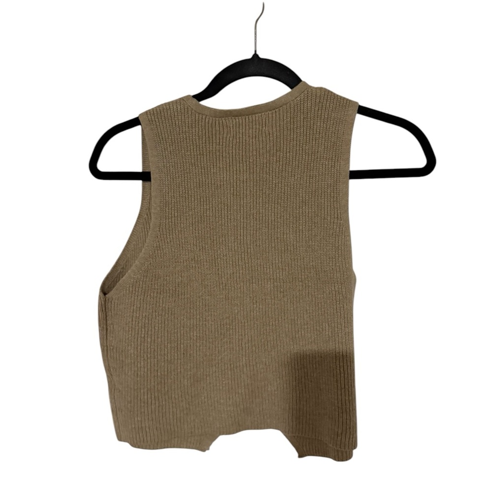 Universal Thread Taupe Knit Button Front Vest - image 2